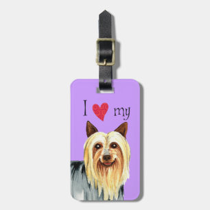 I Kärlek min Silky Terrier Bagagebricka