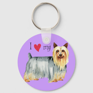 I Kärlek min Silky Terrier Nyckelring