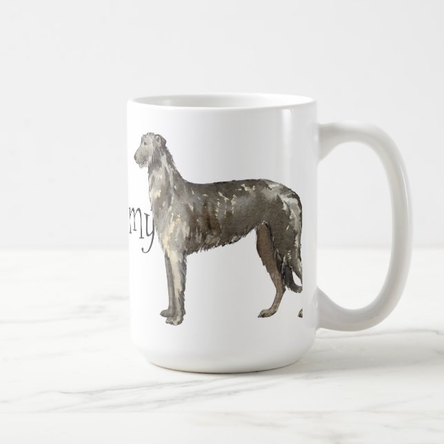 I Kärlek min skotska Deerhound Kaffemugg (Höger)