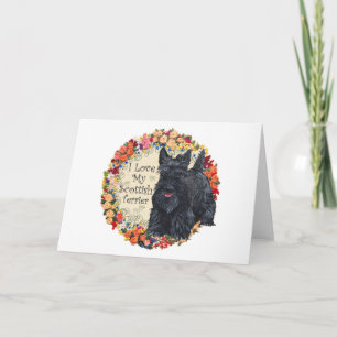 I Kärlek Min skotska terrier Helgkort
