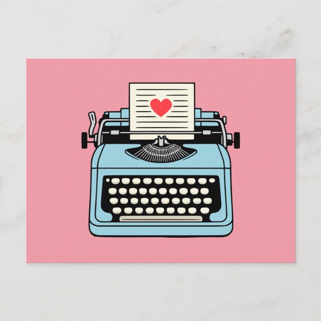I Kärlek min skrivmaskin Helg Vykort (Framsida)