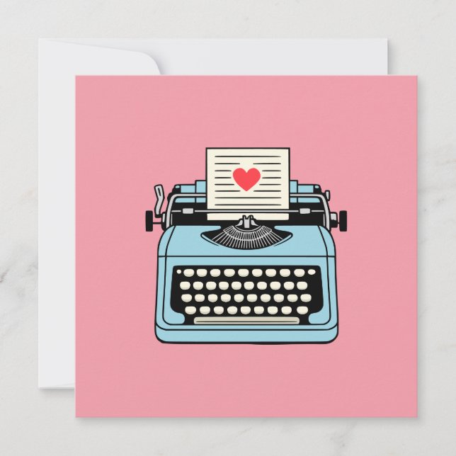 I Kärlek min skrivmaskin Julkort (Framsida)