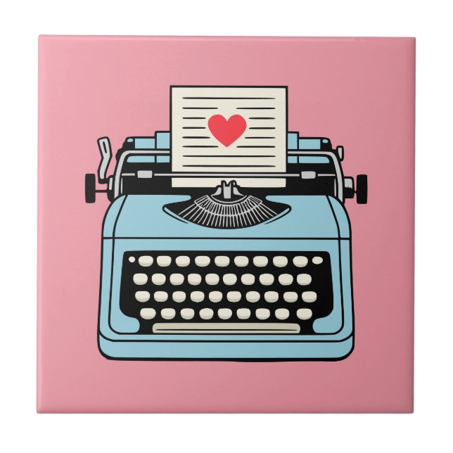 I Kärlek min skrivmaskin Kakelplatta (Framsidan)