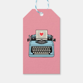 I Kärlek min skrivmaskin Presentetikett