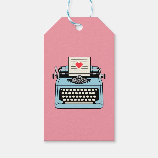 I Kärlek min skrivmaskin Presentetikett (Framsidan)