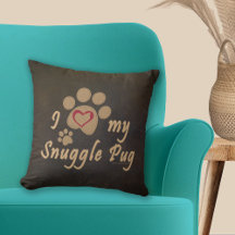 I Kärlek min snuggle Pug Paw-utskrift