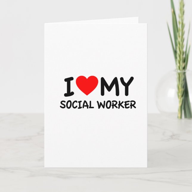 I kärlek min Social Worker Kort (Framsida)
