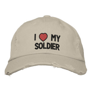 I Kärlek Min soldat Embroiderade Hat Broderad Keps