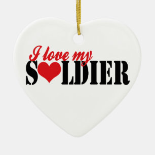 I Kärlek min soldat Julgransprydnad Keramik