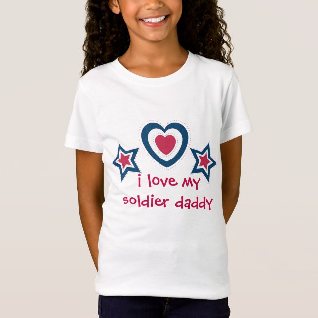 I kärlek, min soldat pappa mamma - 4 juli t shirt (Framsida)