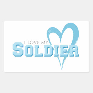 I kärlek min soldat rektangulärt klistermärke