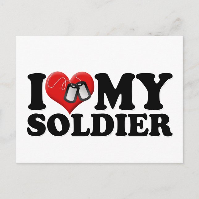 I Kärlek Min soldat Vykort (Framsida)