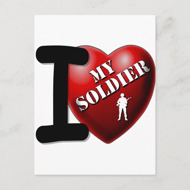 I Kärlek Min soldat Vykort (Framsida)