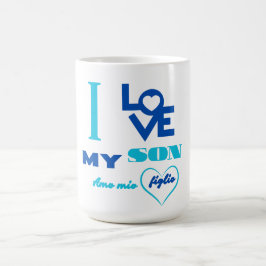 I Kärlek Min son/Amo mio filio tvåspråkig Kaffemugg