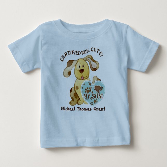 I Kärlek min son, Personlig Baby Creeper T Shirt (Framsida)