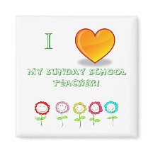 I kärlek min Söndag School Teacher Magnet