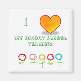 I kärlek min Söndag School Teacher Magnet