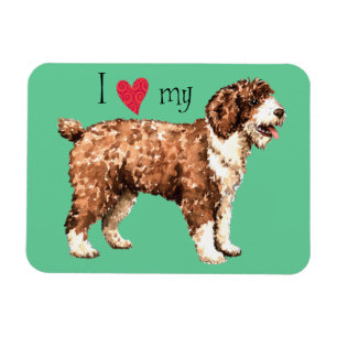I Kärlek min spanska Vatten Hund Magnet