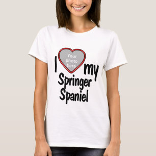 I Kärlek Min Springer-spanjor Hundägare Heart Phot T Shirt