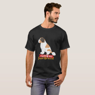 I Kärlek Min St Bernard Cute Hund älskare-ägare T Shirt