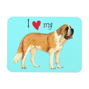 I Kärlek min St Bernard Magnet