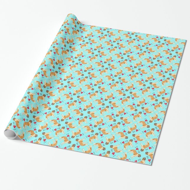 I Kärlek min St Bernard Presentpapper (Utrullad)