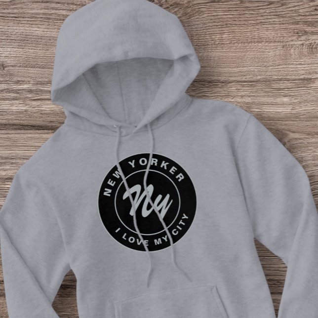I Kärlek, min stad New Yorker Empire Stater Retro Hoodie (Skapare uppladdad)