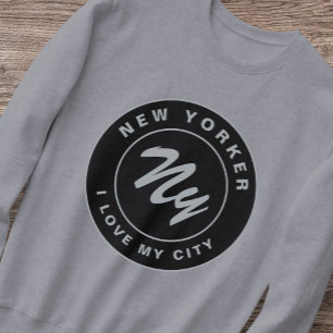 I Kärlek, min stad New Yorker Empire Stater Vintag Lång Ärmad Tröja