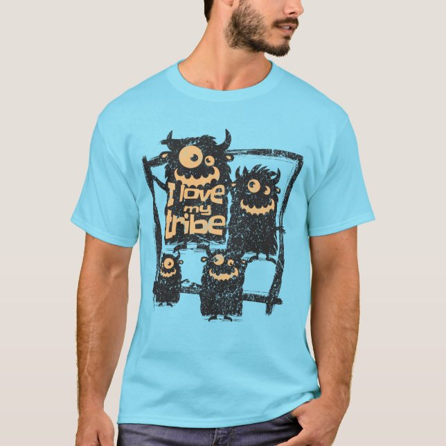 I Kärlek, min stam, underbara monsterfamiljen Hall T Shirt (Framsida)