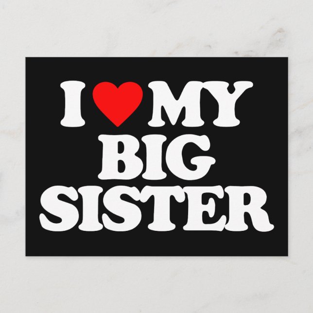 I KÄRLEK MIN STORA SISTER VYKORT (Framsida)