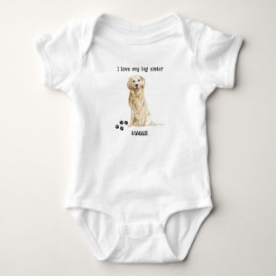 I Kärlek Min stora syster Golden Retriever Hund Ba T Shirt