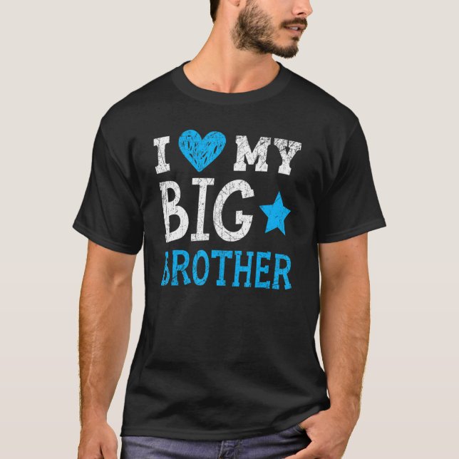 I Kärlek min storebror Best Bro Aldrig Brotherown  T Shirt (Framsida)