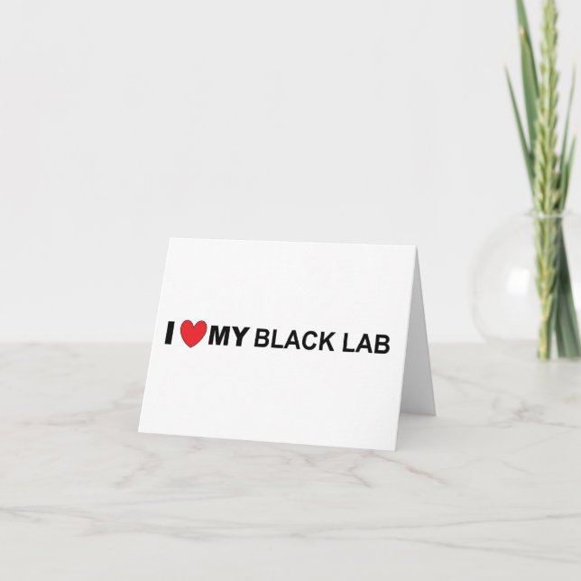I kärlek min svart lab kort (Framsida)