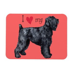 I Kärlek min svarta ryska Terrier Magnet