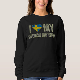 I Kärlek Min svenska Boykompis Sverige Flagga Girl T Shirt