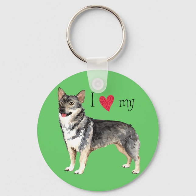 I Kärlek min svenska valhund Nyckelring (Framsida)