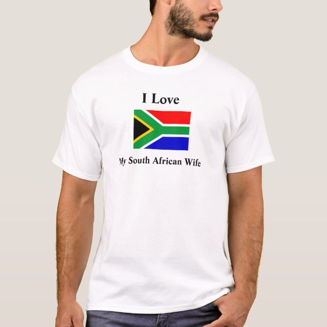 I Kärlek Min sydafrikanska fru T Shirt (Framsida)