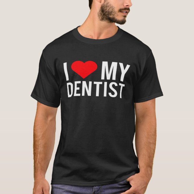 I Kärlek Min tandläkare, tandhygienist, Mamma Girl T Shirt (Framsida)