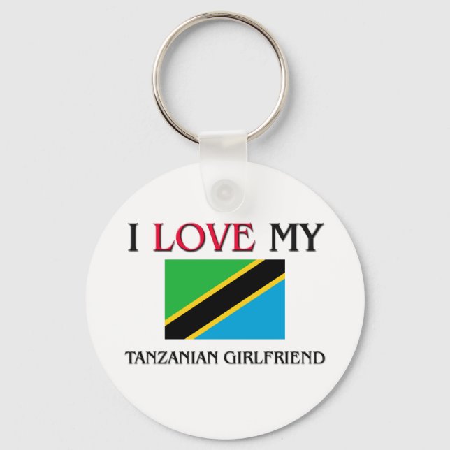 I Kärlek Min Tanzanian Girlkompis Nyckelring (Framsida)