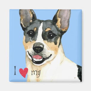 I Kärlek min Teddy Roosevelt Terrier Magnet