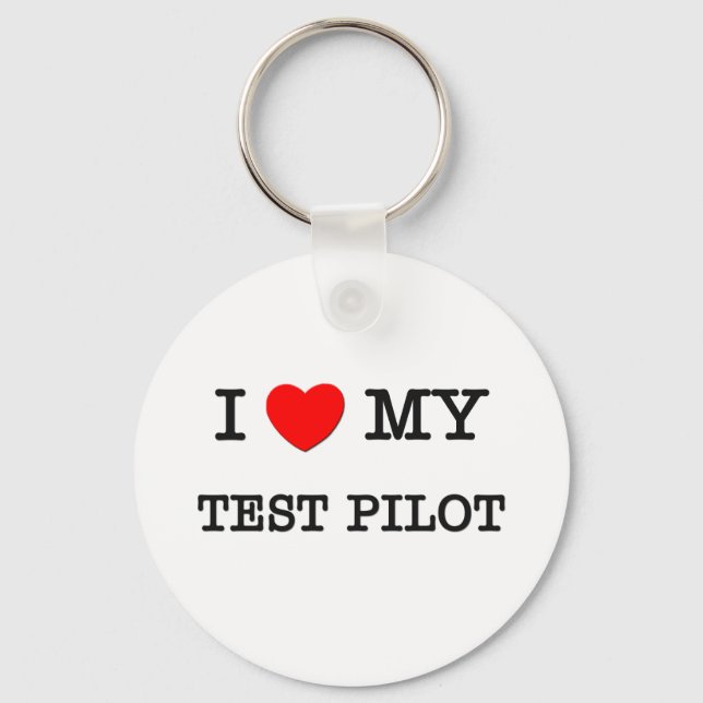 I Kärlek, min TESTPILOT Nyckelring (Framsida)
