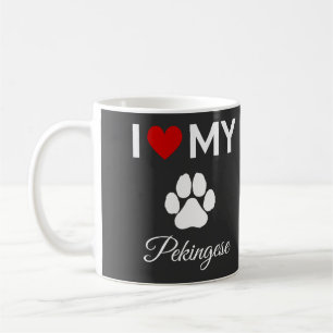 I kärlek, min text från Pekingese hund anpassnings Kaffemugg