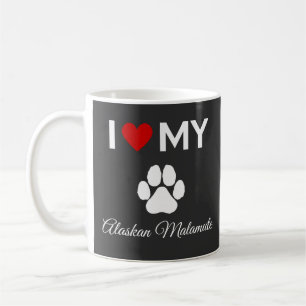 I kärlek min text om Malamute hund i Alaska Kaffemugg