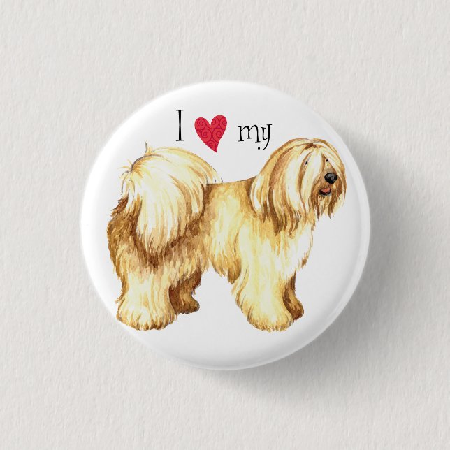 I Kärlek min tibetanska Terrier Knapp (Framsida)
