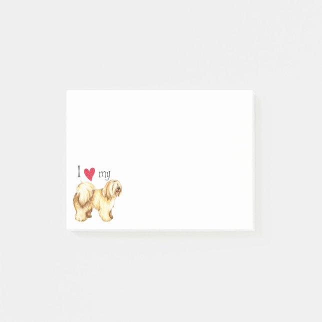 I Kärlek min tibetanska Terrier Post-it Block (Framsida)