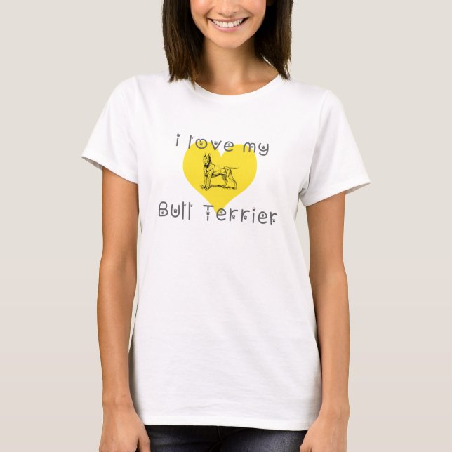 i kärlek, min tjur skräckare t shirt (Framsida)