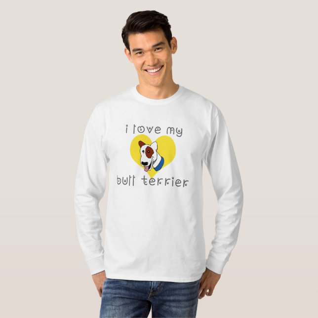 i kärlek, min tjur skräckare t shirt (Hel framsida)
