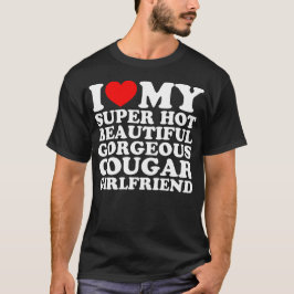 I Kärlek min Toppen Vackra Gorgous Cougar GF T Shirt