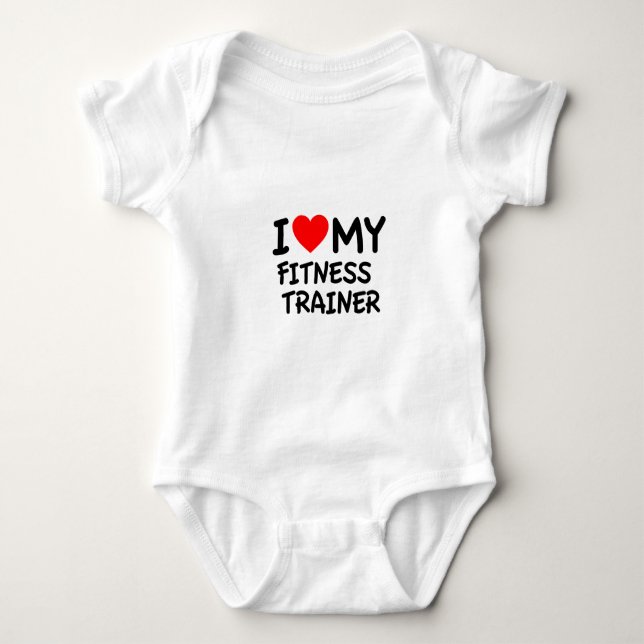 I kärlek min tränare för träning tee shirt (Framsida)