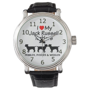 I Kärlek min tre Jack Russell Terrier Hundar Watch Armbandsur